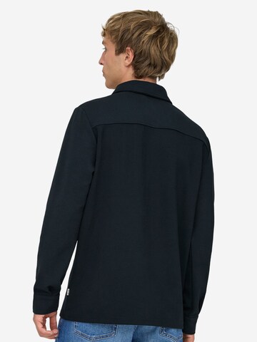 Only & Sons Regular fit Button Up Shirt 'Newkodyl' in Blue