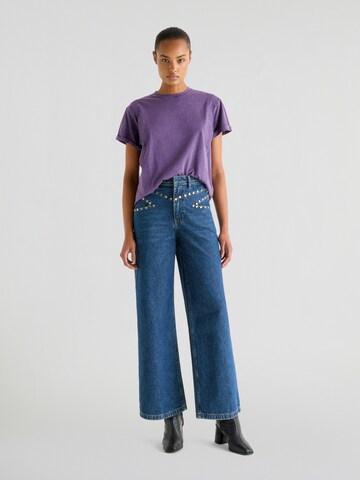 T-shirt 'Lapel Marble' Scalpers en violet : devant