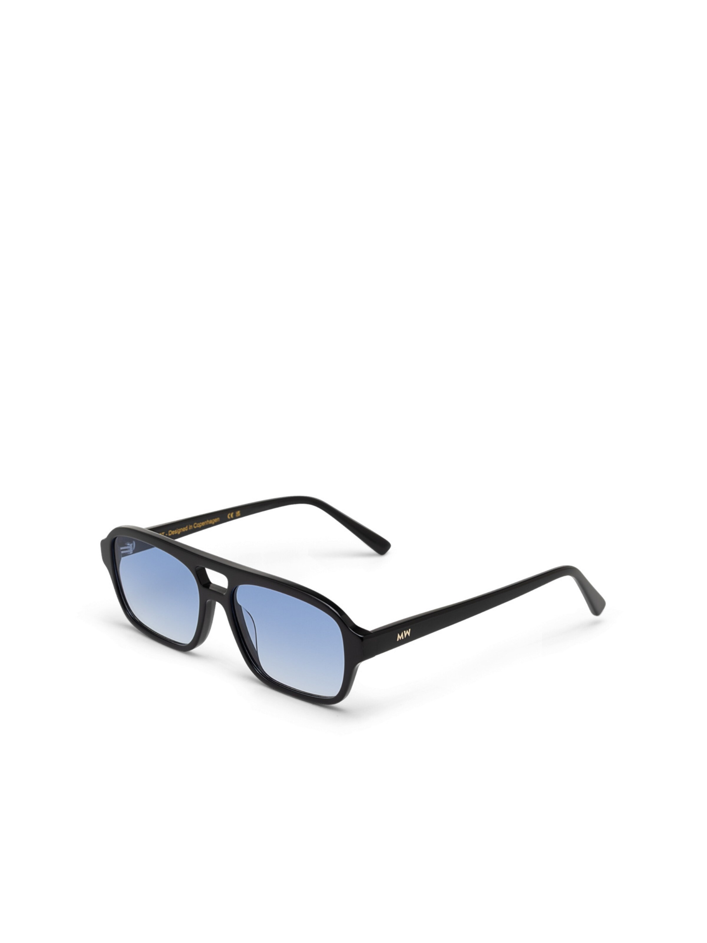 MessyWeekend Zonnebril 'Burt' in Zwart: voorkant