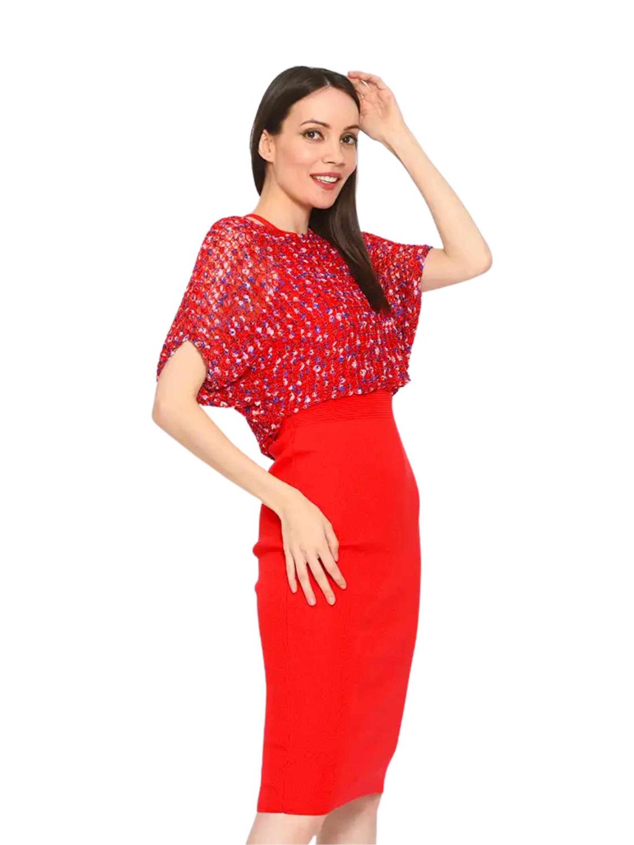 Süel knitwear - Top de punto 'Summer 3D' en rojo