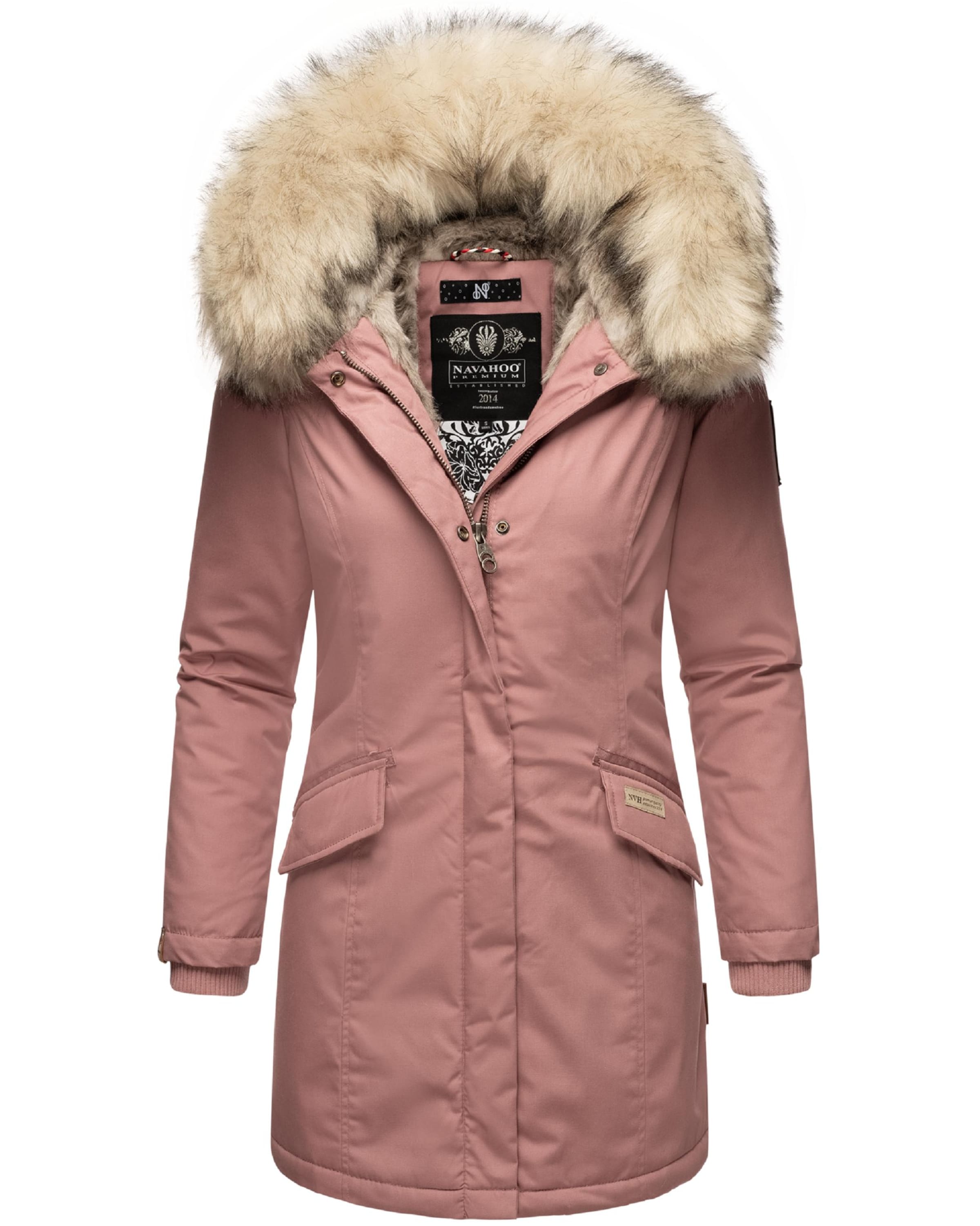 Manteau d’hiver 'Cristal' NAVAHOO en rose : devant
