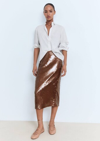 MANGO Skirt in Brown