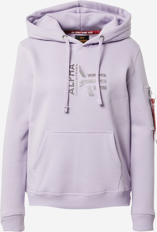 ALPHA INDUSTRIES Sweatshirt in Lila: predná strana