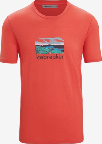 ICEBREAKER Performance Shirt 'Tech Lite II Trailhead' in Red: front