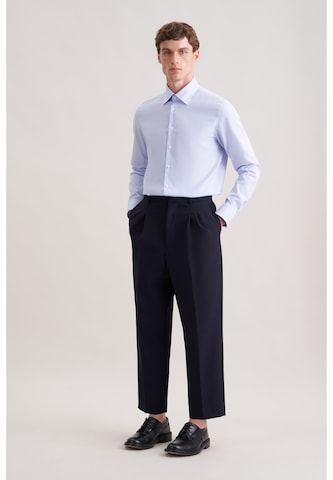 Coupe slim Chemise business 'Schwarze Rose' SEIDENSTICKER en bleu