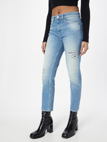 mėlyna Salsa Jeans Prigludęs Džinsai: priekis