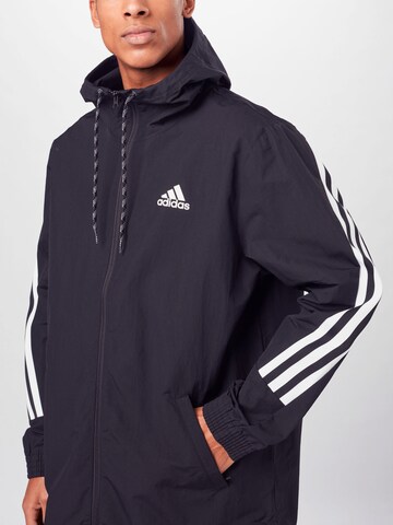 ADIDAS SPORTSWEAR Skinny Athletic Jacket in Black