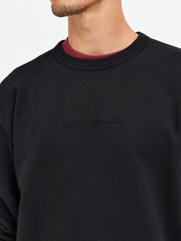 SELECTED HOMME Sweatshirt 'Holger' in Black