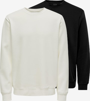 Only & Sons Sweatshirt 'Connor' in Black: front