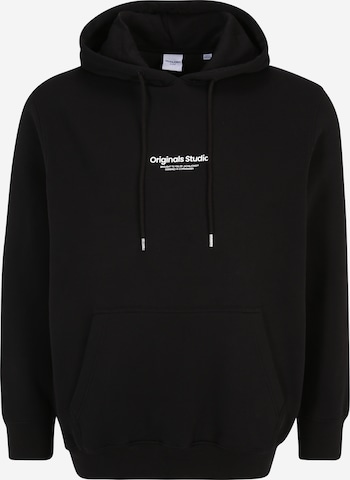 Jack & Jones Plus Sweatshirt 'VESTERBRO' in Black: front