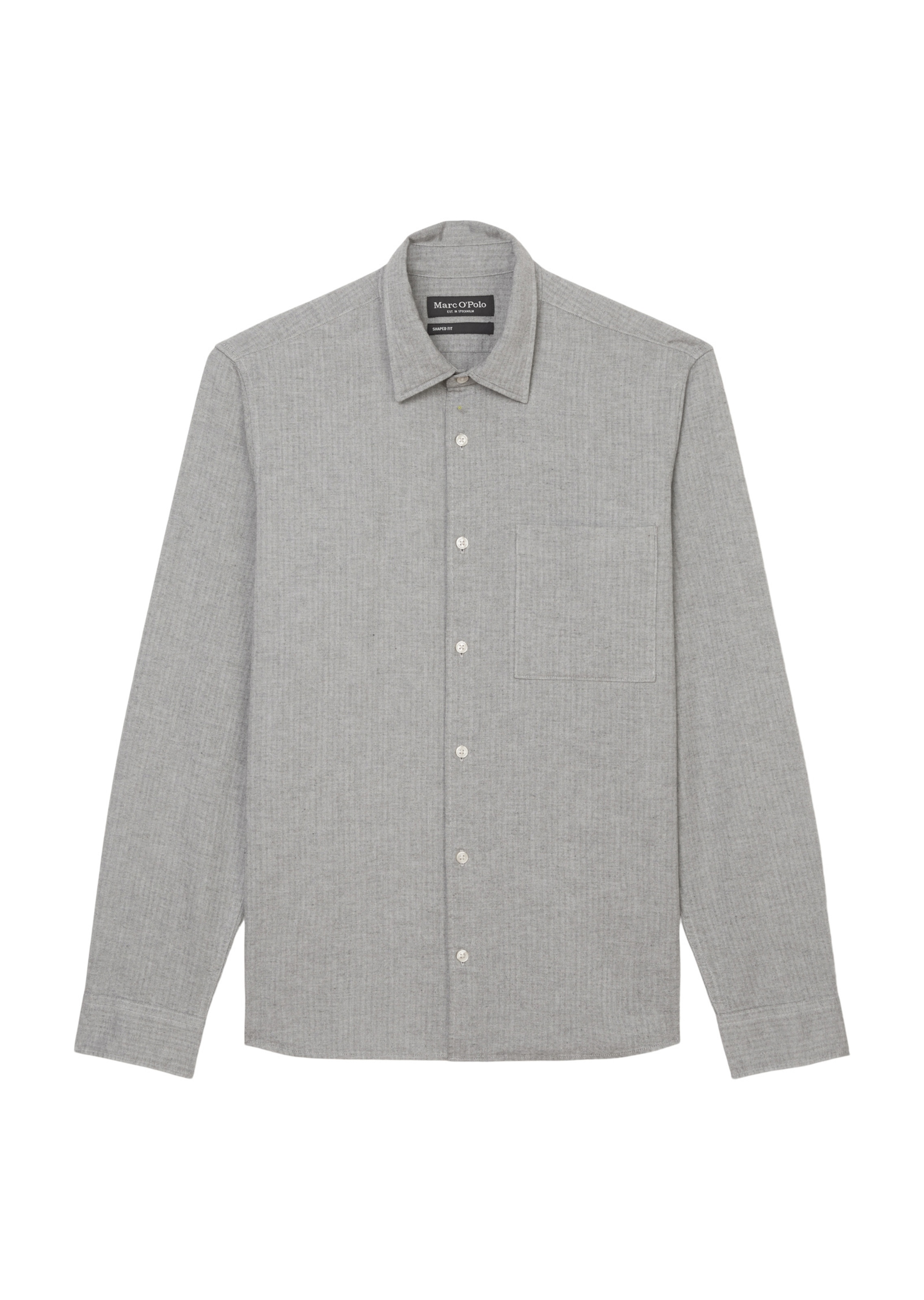 Marc O'Polo Regular fit Button Up Shirt in Grey: front