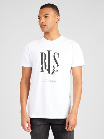 BLS HAFNIA T-Shirt 'North Sea' in Weiß: predná strana