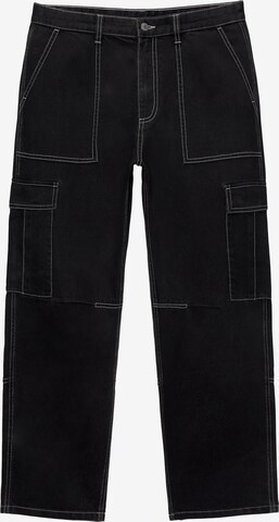 Jeans cargo Pull&Bear en noir : devant