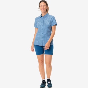 VAUDE Athletic Button Up Shirt 'Tacun II' in Blue