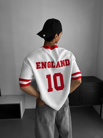 T-Shirt 'Oversize England Knit T-shirt - White' Kleidermafia en blanc