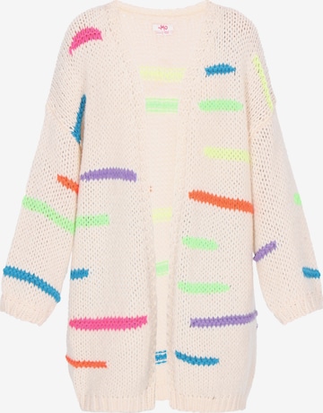 MYMO Široka pletena jopa | bela barva: sprednja stran