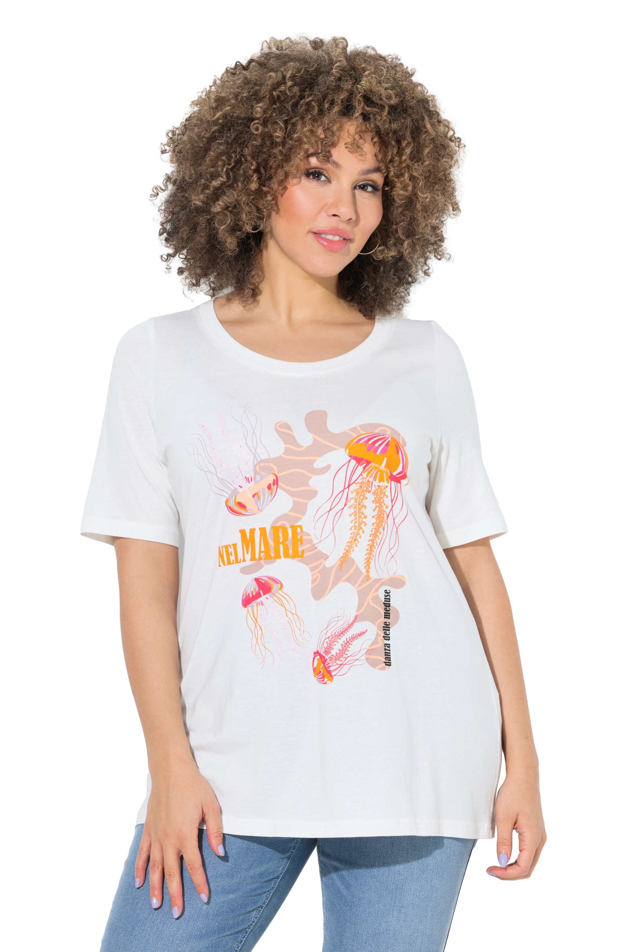 Ulla Popken Shirt in Weiß: Vorderseite