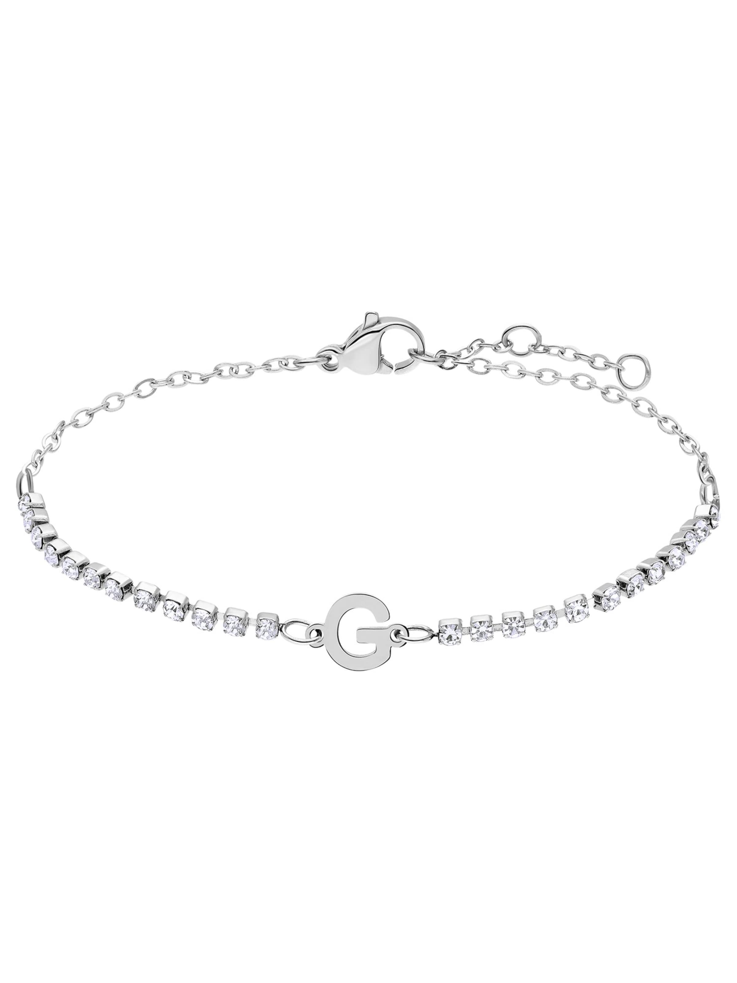 Lucardi Bracelet 'Set' in Silver: front