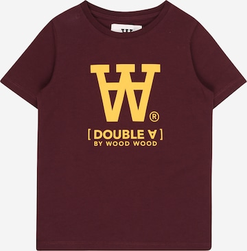 WOOD WOOD Shirt 'Ola Typo' in Rood: voorkant