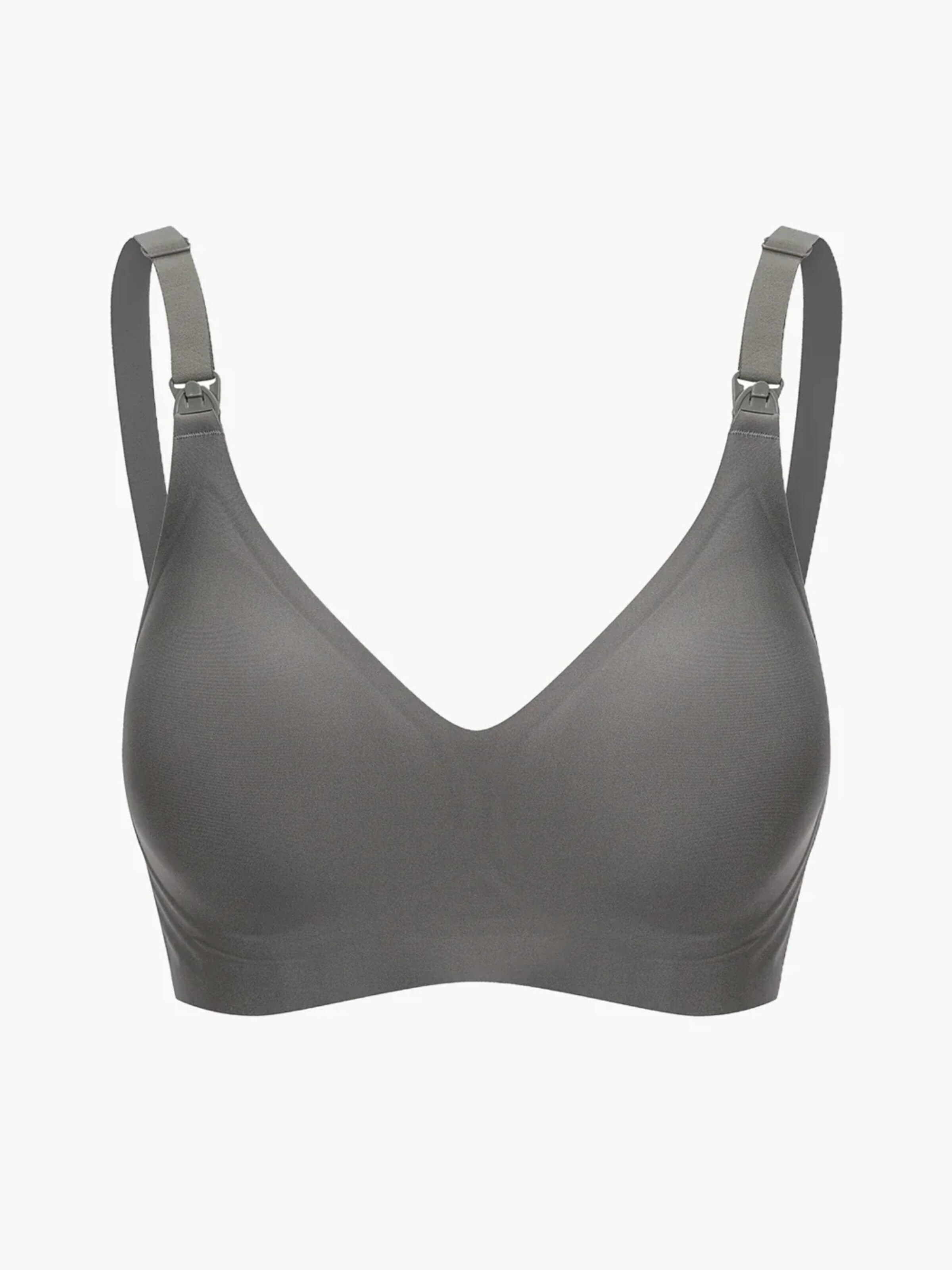 cfab (formerly creamy fabrics) BH 'Comfort Maternity Still-BH ohne Bügel' in Grijs: voorkant