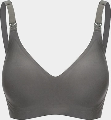 cfab (formerly creamy fabrics) BH 'Comfort Maternity Still-BH ohne Bügel' in Grijs: voorkant
