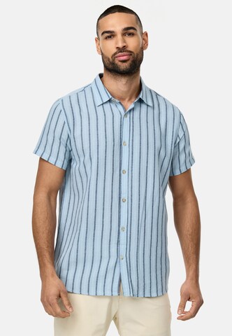 INDICODE JEANS Regular fit Overhemd 'Lingo' in Blauw: voorkant