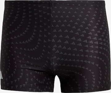 ADIDAS PERFORMANCE Athletic Swim Trunks in Black: front