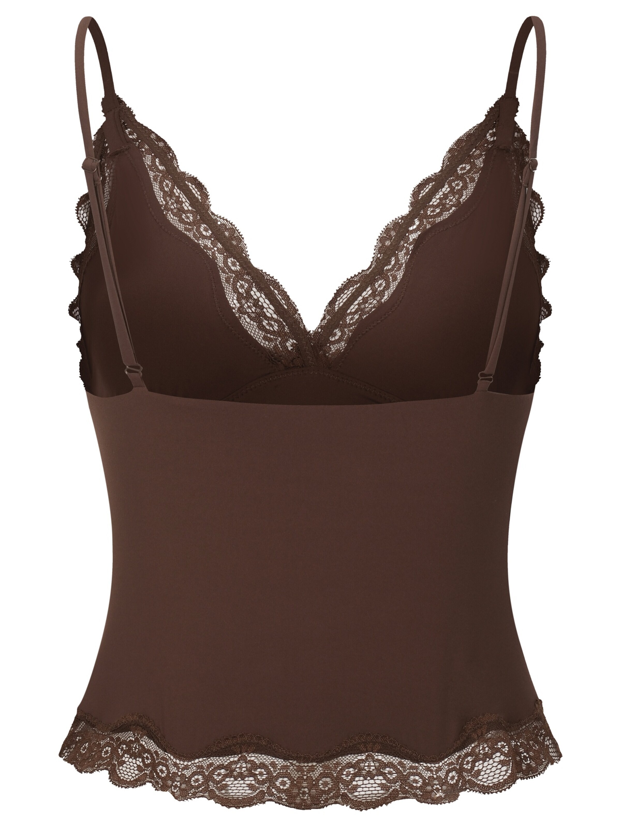 Haut 'Deep Neck Lace Top' cfab en marron