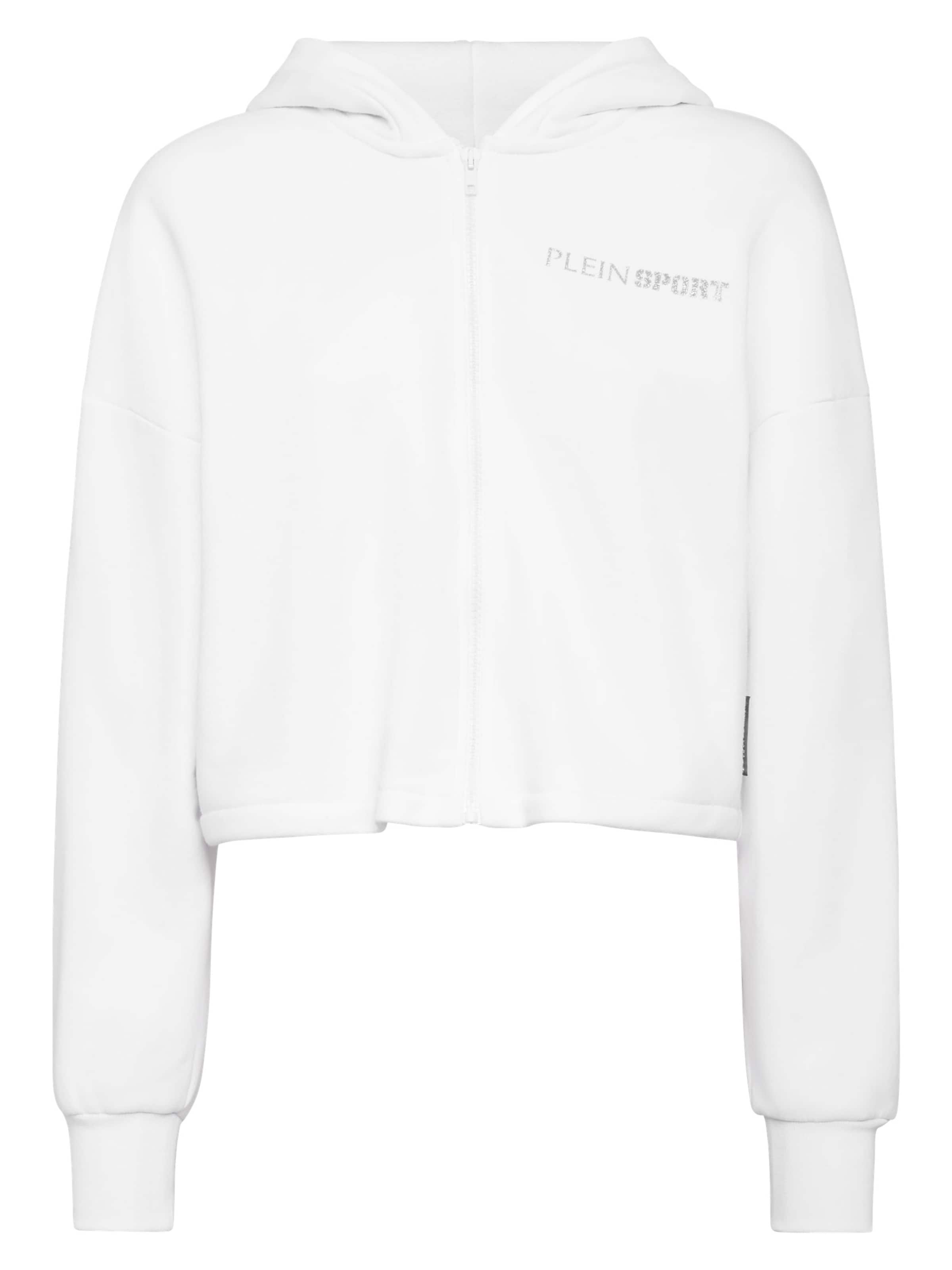 Veste de survêtement 'Scratch' Plein Sport en blanc : devant