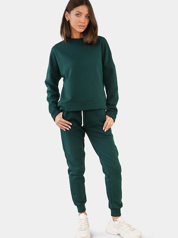 Regular Pantalon Ombre en vert