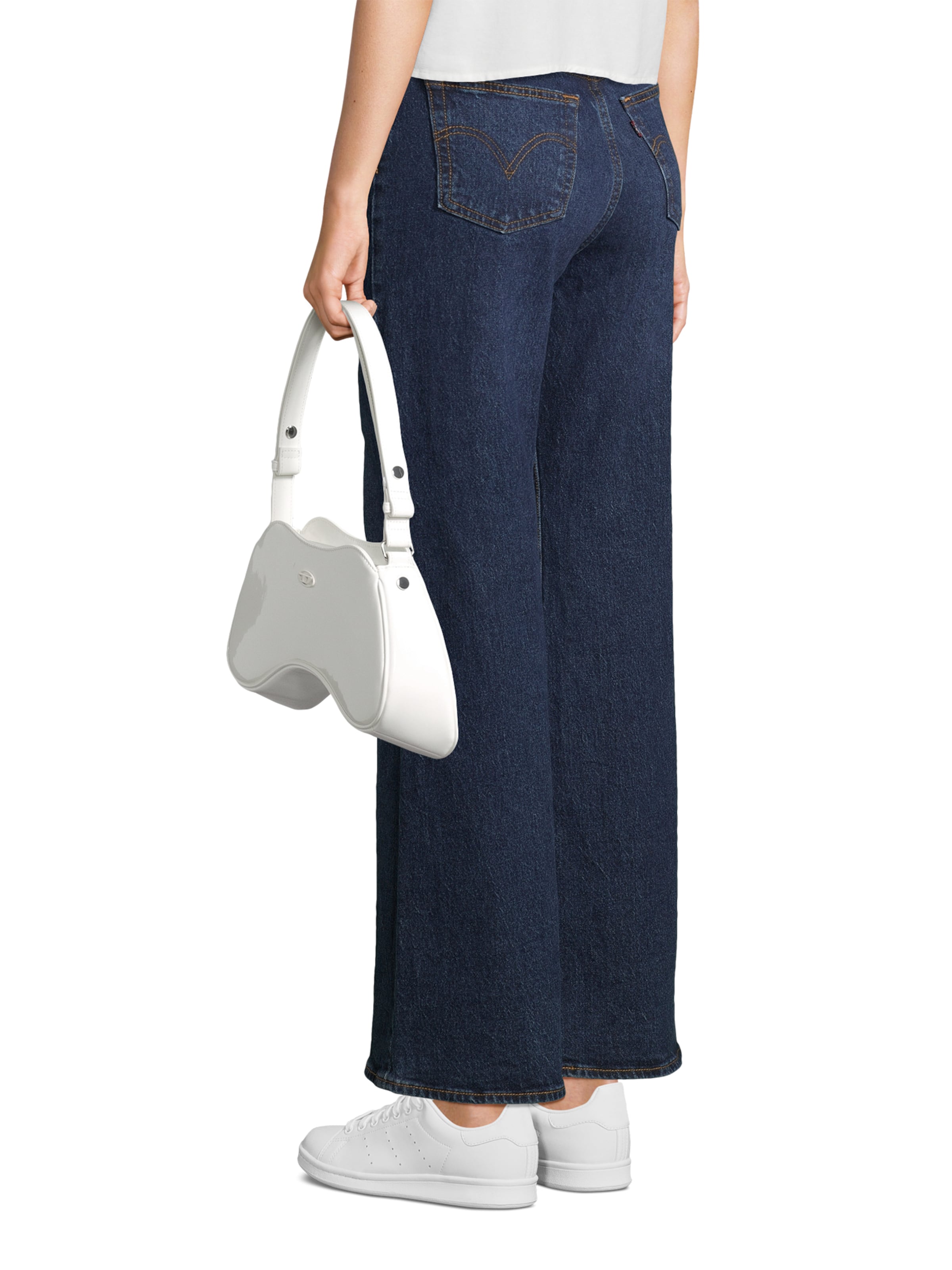 DIESEL Shoulder Bag 'PLAY' in White: front