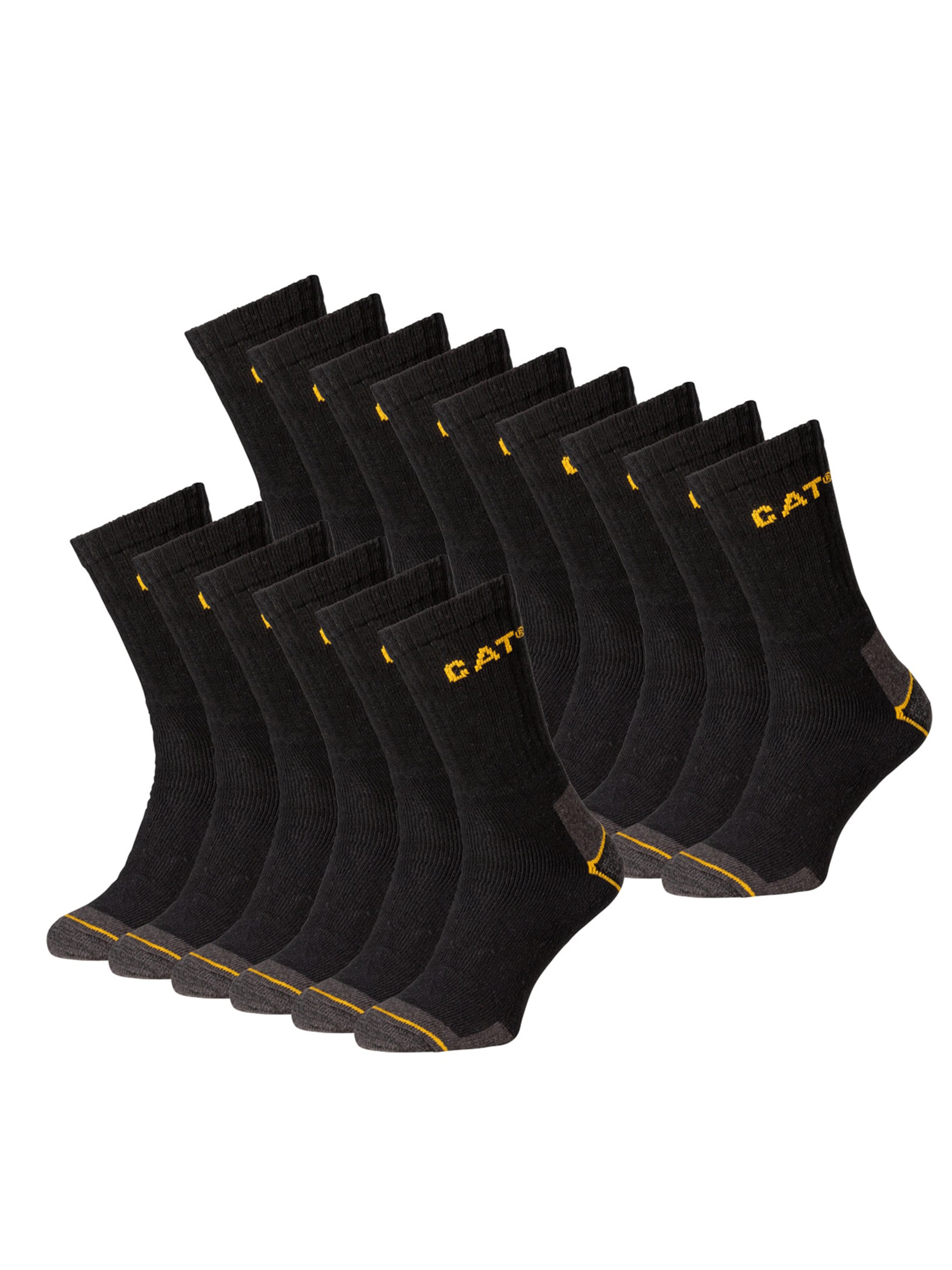 Chaussettes 'Workwear Sock CAT' CATERPILLAR en noir : devant
