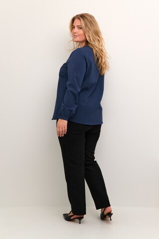 KAFFE CURVE Blouse 'Janna' in Blauw