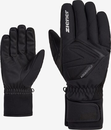 ZIENER Athletic Gloves 'GATIS AS(R)' in Black: front