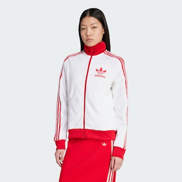 ADIDAS ORIGINALS Кофта на молнии 'Beckenbauer' в Белый: спереди