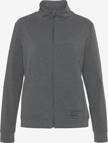 VIVANCE Sportsweatjacke in Grau: Vorderseite