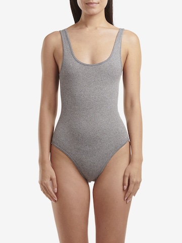 Wolford Bustier BH ' Scoop Neck Bodysuit ' in Grijs: voorkant