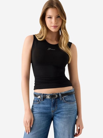 Top 'MINI' di GUESS in nero: frontale