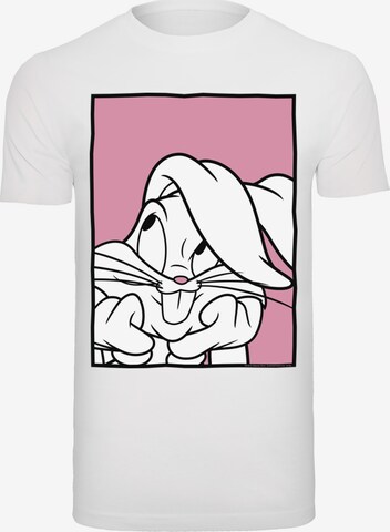 F4NT4STIC Shirt 'Looney Tunes Bugs Bunny Adore' in Wit: voorkant