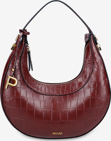 Picard Schultertasche 'Croissant' in Rot: Vorderseite