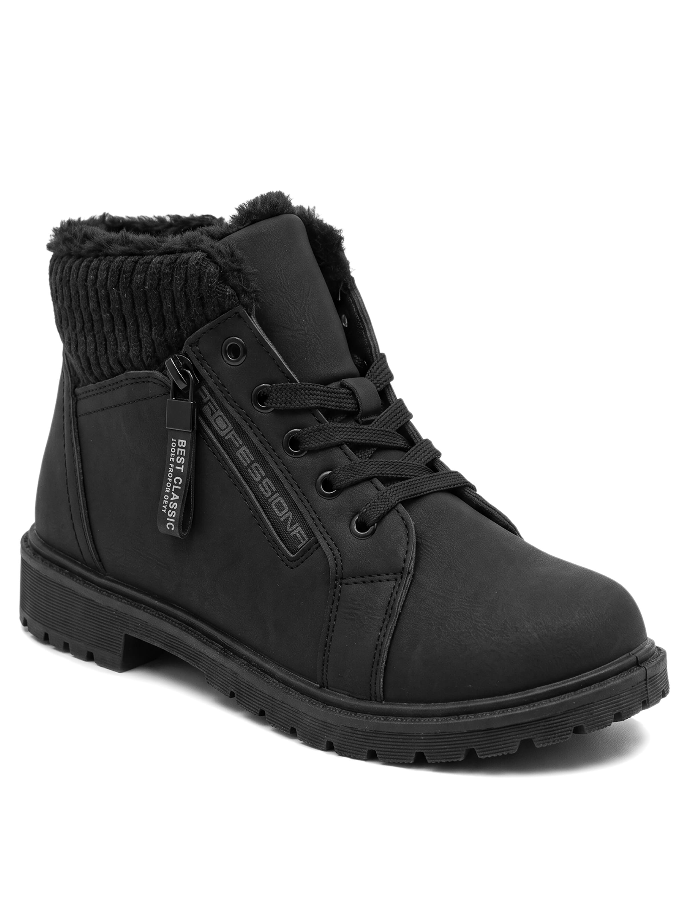 Lucky Z Ankle Boots 'Cozy Casual Boot'‌ in Schwarz: Vorderseite
