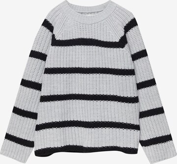 Pull&Bear Пуловер в сиво: отпред