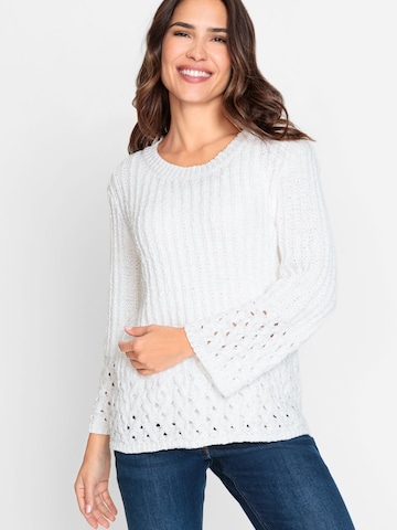 Olsen Pullover in Weiß