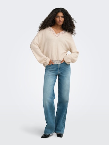 ONLY Sweater 'ONLCLOVER' in Beige