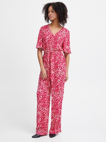 ICHI Jumpsuit 'MARRAKECH' in Pink: predná strana