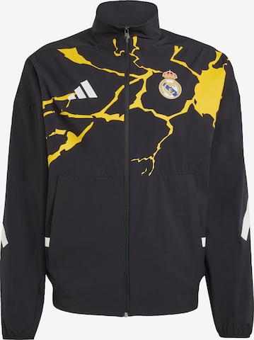 ADIDAS PERFORMANCE Sportjas 'Real Madrid Avengers Z.N.E. Anthem' in Zwart: voorkant