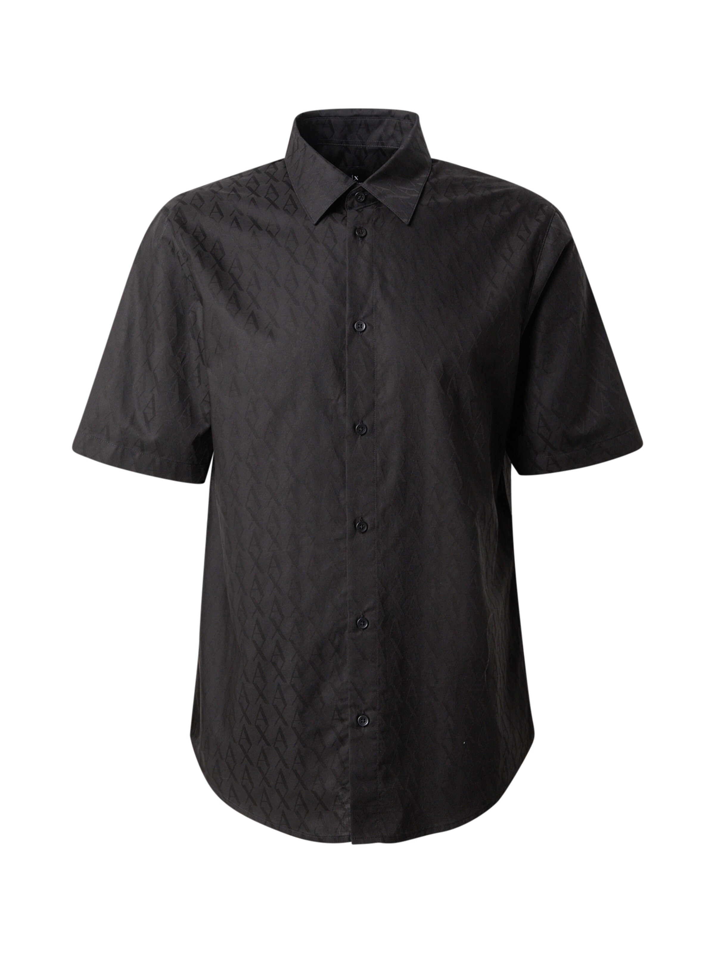 ARMANI EXCHANGE Rovný strih Košeľa - Čierna: predná strana