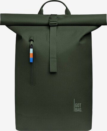 Zaino 'Rolltop' di Got Bag in verde: frontale