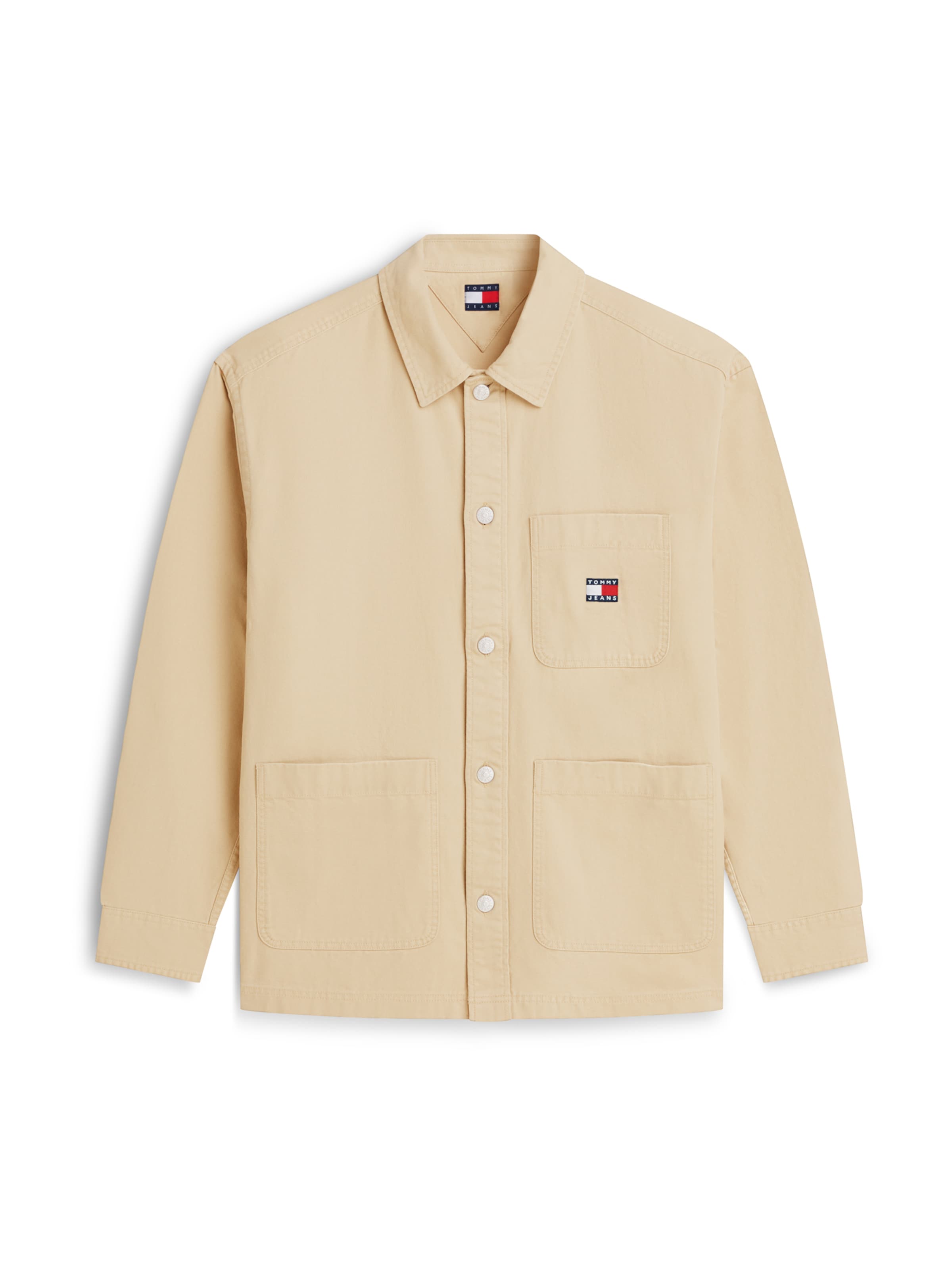 Tommy Jeans Демисезонная куртка 'ESSENTIAL' в Бежевый: спереди