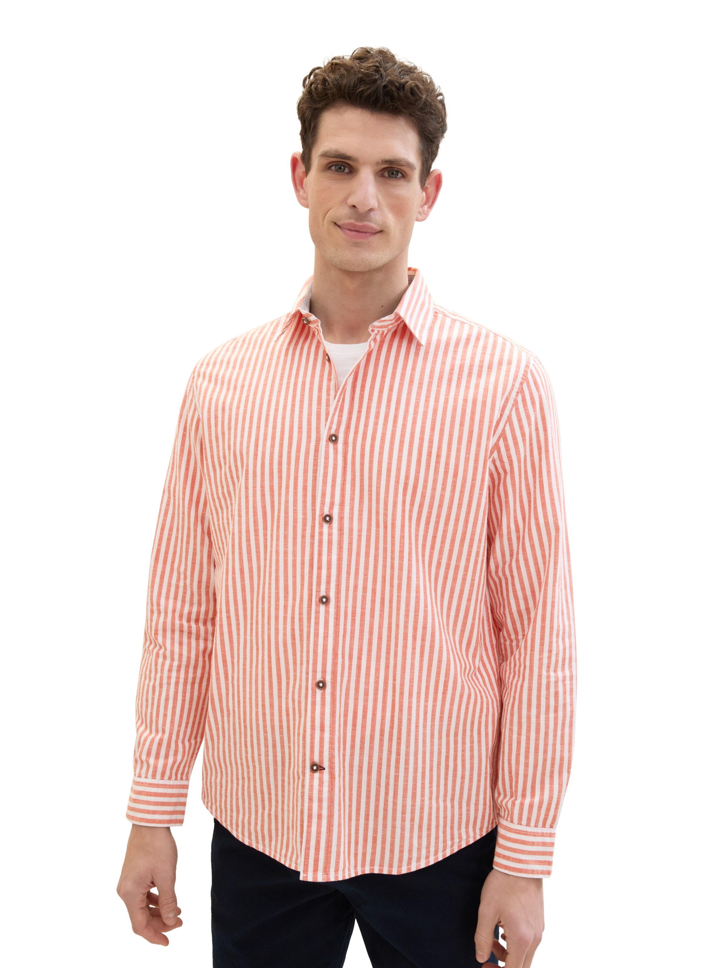 TOM TAILOR Regular Fit Hemd in Orange: Vorderseite